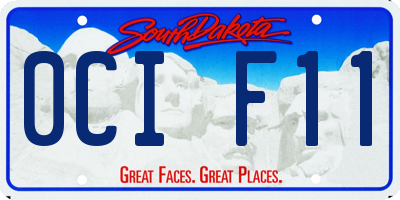 SD license plate 0CIF11