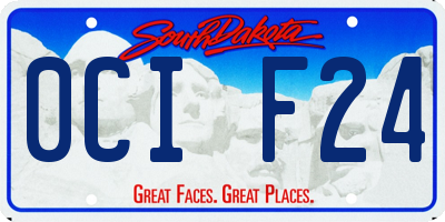 SD license plate 0CIF24