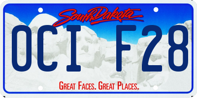 SD license plate 0CIF28
