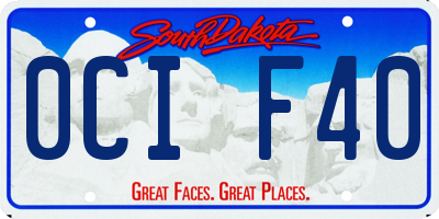 SD license plate 0CIF40