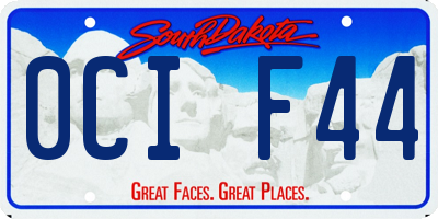 SD license plate 0CIF44