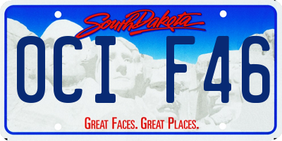 SD license plate 0CIF46
