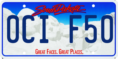 SD license plate 0CIF50