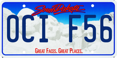 SD license plate 0CIF56