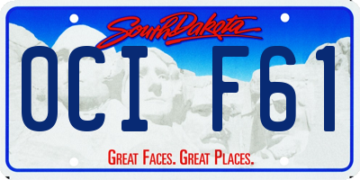 SD license plate 0CIF61