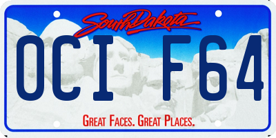 SD license plate 0CIF64