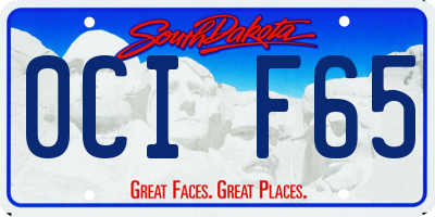 SD license plate 0CIF65
