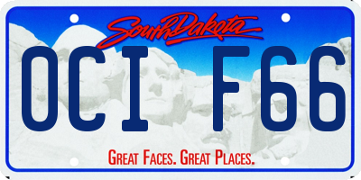 SD license plate 0CIF66