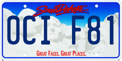 SD license plate 0CIF81