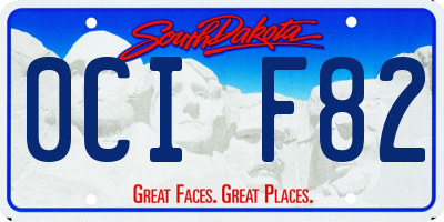 SD license plate 0CIF82