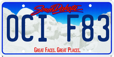 SD license plate 0CIF83