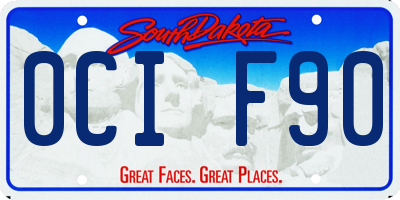 SD license plate 0CIF90