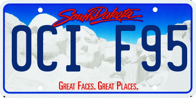 SD license plate 0CIF95