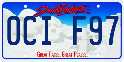 SD license plate 0CIF97