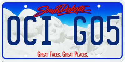 SD license plate 0CIG05