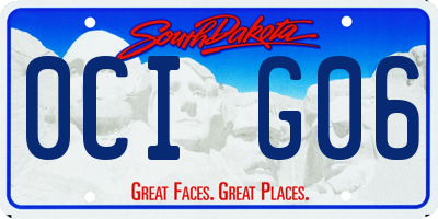 SD license plate 0CIG06