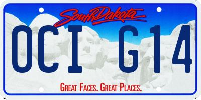 SD license plate 0CIG14
