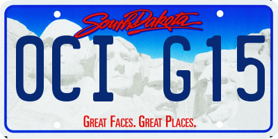 SD license plate 0CIG15