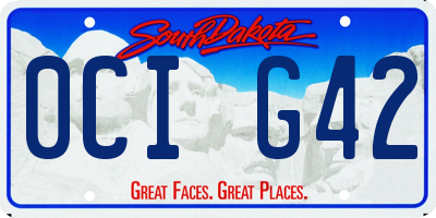 SD license plate 0CIG42