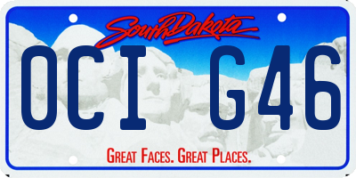 SD license plate 0CIG46