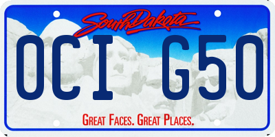 SD license plate 0CIG50