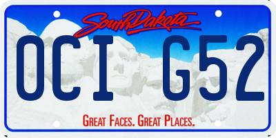 SD license plate 0CIG52