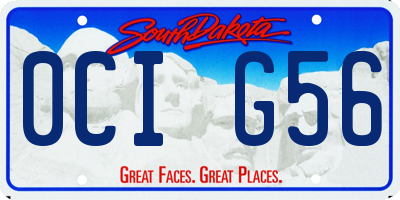 SD license plate 0CIG56