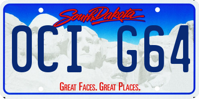 SD license plate 0CIG64