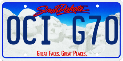 SD license plate 0CIG70