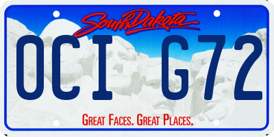 SD license plate 0CIG72