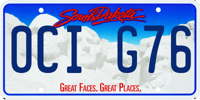 SD license plate 0CIG76