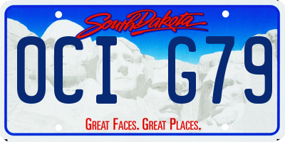 SD license plate 0CIG79