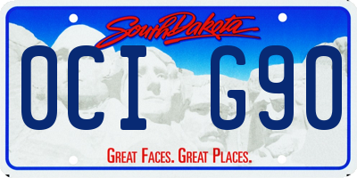 SD license plate 0CIG90