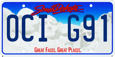 SD license plate 0CIG91