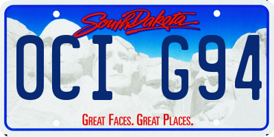 SD license plate 0CIG94