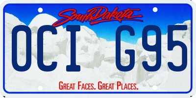 SD license plate 0CIG95