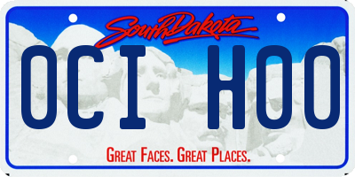 SD license plate 0CIH00
