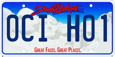SD license plate 0CIH01
