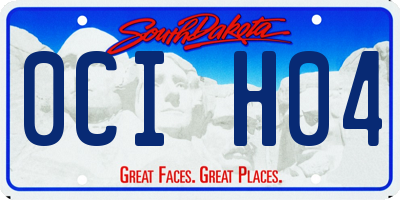 SD license plate 0CIH04