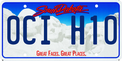 SD license plate 0CIH10