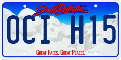 SD license plate 0CIH15