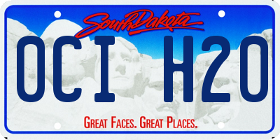SD license plate 0CIH20
