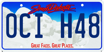 SD license plate 0CIH48