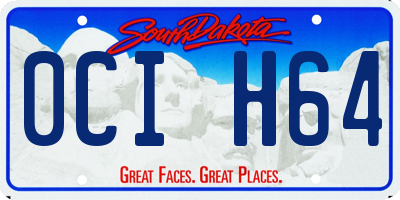 SD license plate 0CIH64