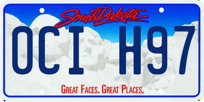 SD license plate 0CIH97