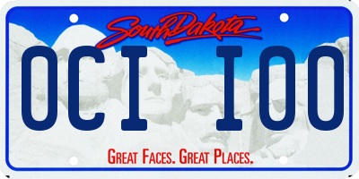 SD license plate 0CII00