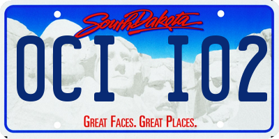 SD license plate 0CII02