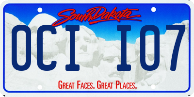 SD license plate 0CII07