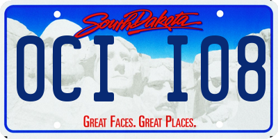 SD license plate 0CII08