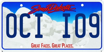 SD license plate 0CII09